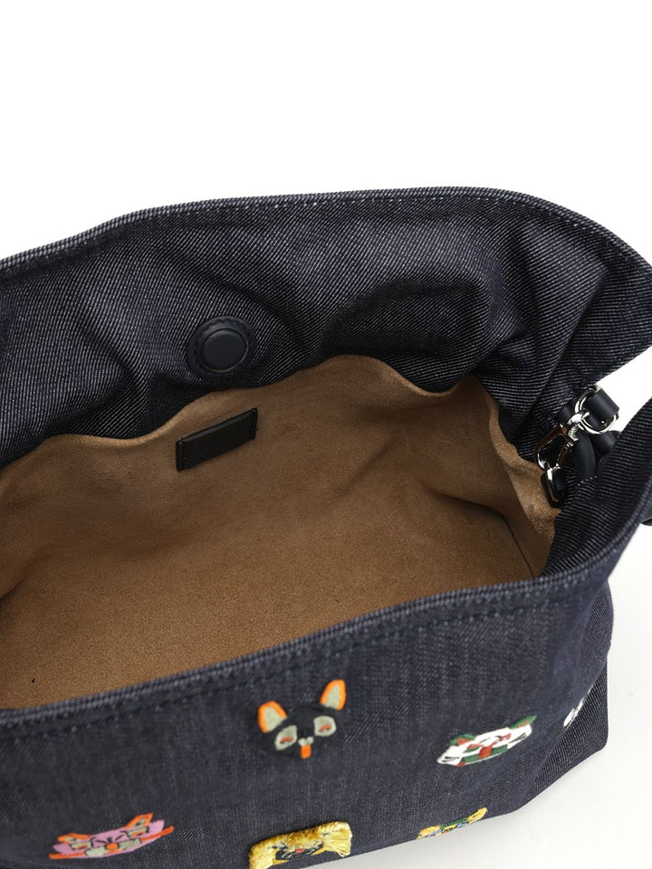 Loewe Flamenco Clutch “Cats” Clutches - Blu | 492569769f6fa20c09d443a5cadd465a96126e20
