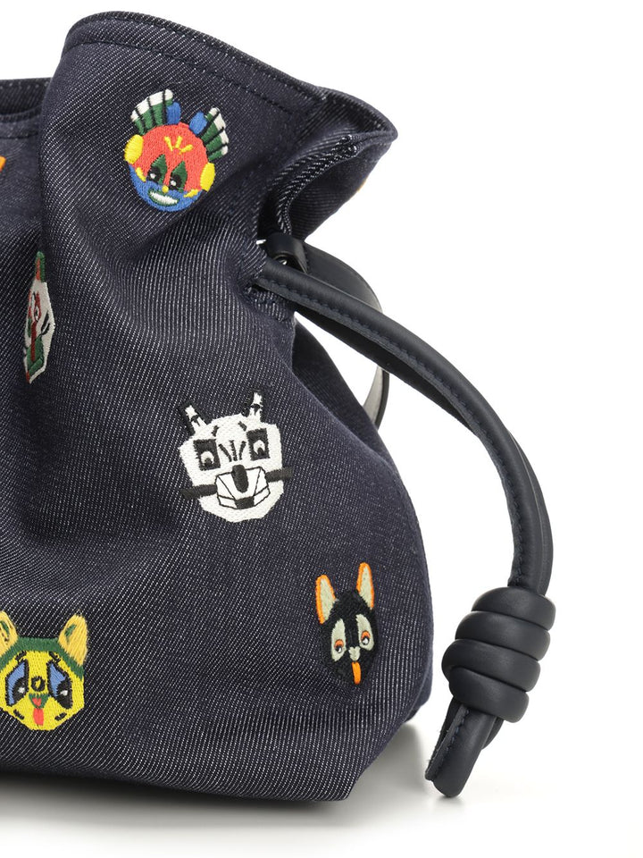 Loewe Flamenco Clutch “Cats” Clutches - Blu | c7206a60093f76415438b32fe89262ab65614f40