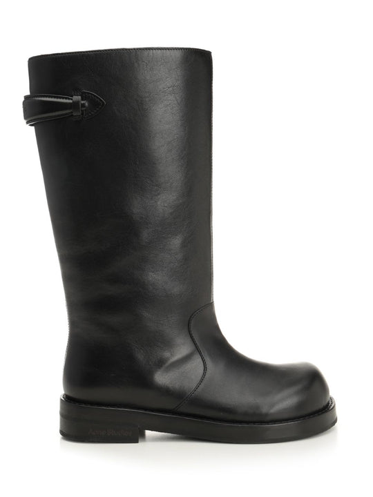 Leather Boots Nero