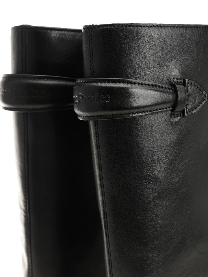 Acne Studios Leather Boots - Nero | 2ba2143ded6ffb1fe69d36da1fe6613785c24571