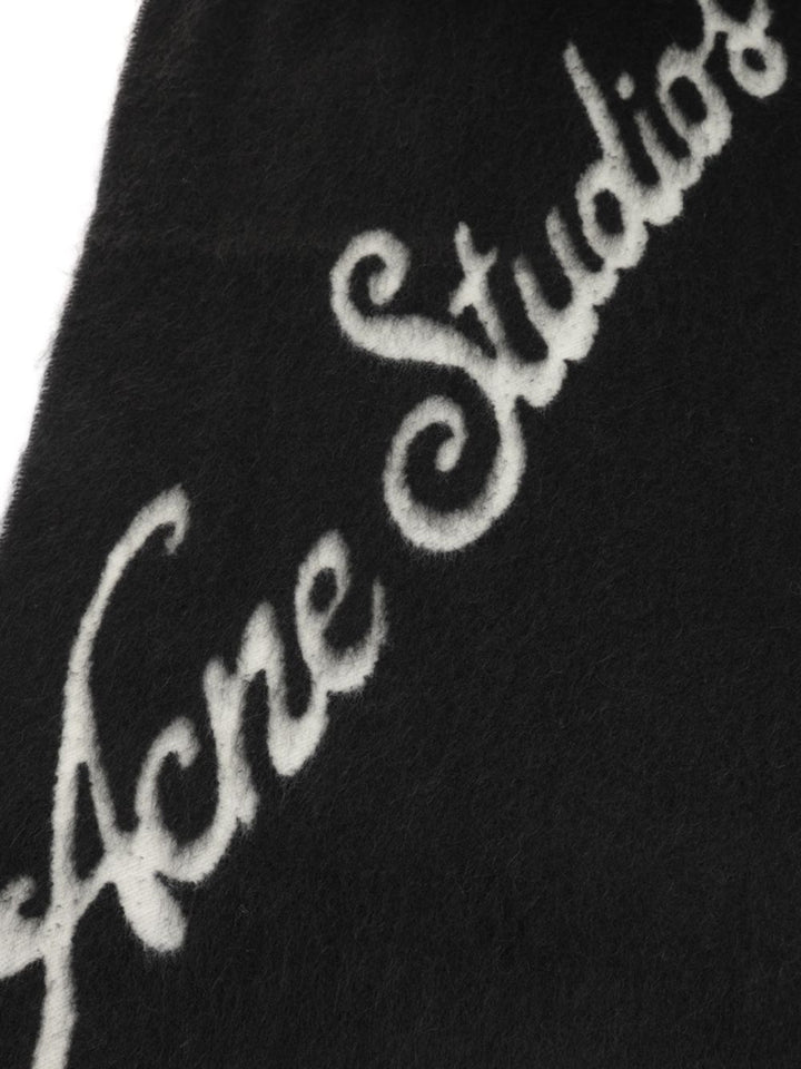 Acne Studios Acne Scarf Logo Scarves And Foulards - Nero | 117447e00bbc99b5fa7a23b134ae0eda05e797ce