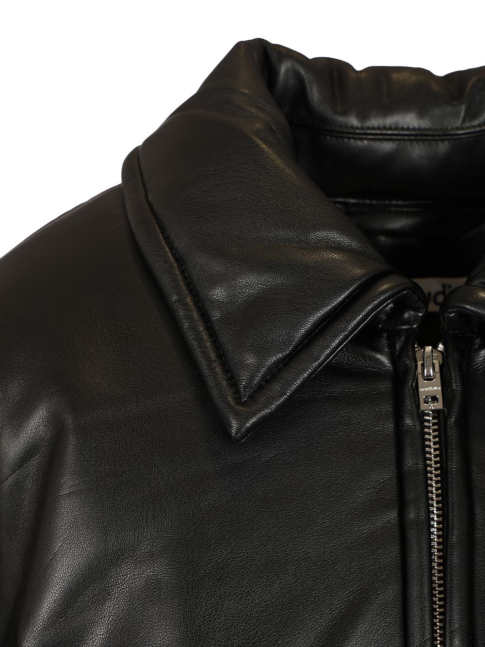 Acne Studios Bomber Jacket Crafted From Faux Leather Knitwear - Nero | baa8a5c6b4393c8921618f3ba7d80ee85b52c28b