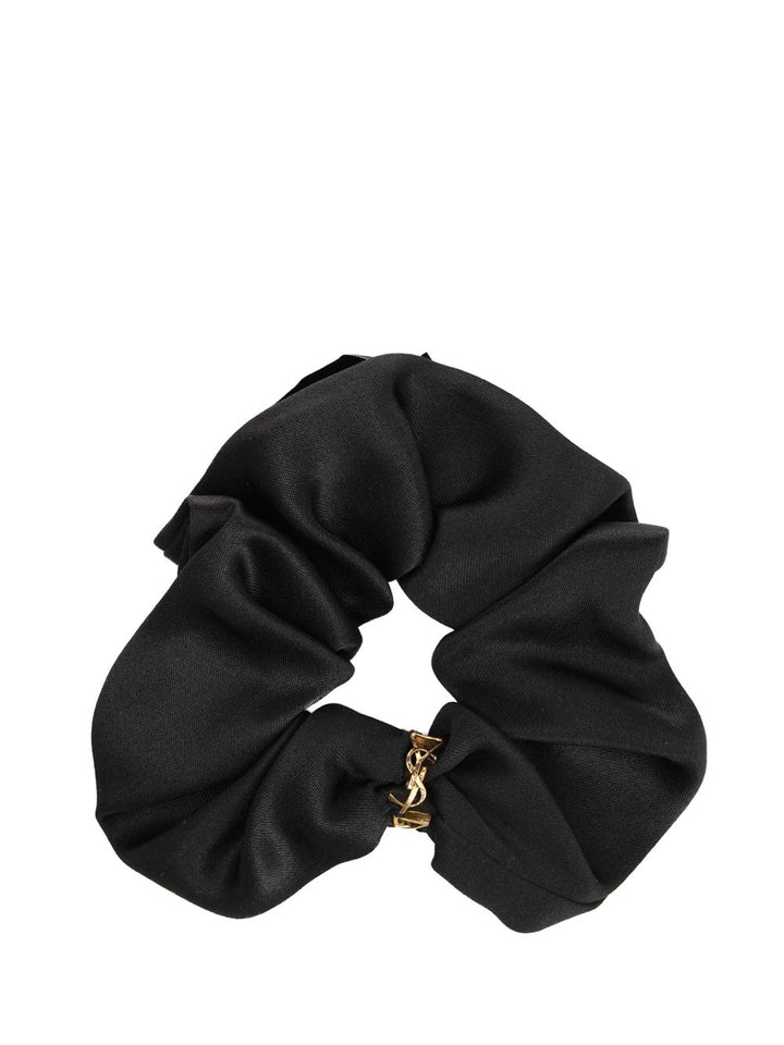 Saint Laurent Cassandre Scrunchie Accessori per capelli - Nero | f1b881ede9f4767d8a587f65cf4077e5ccc07f6f