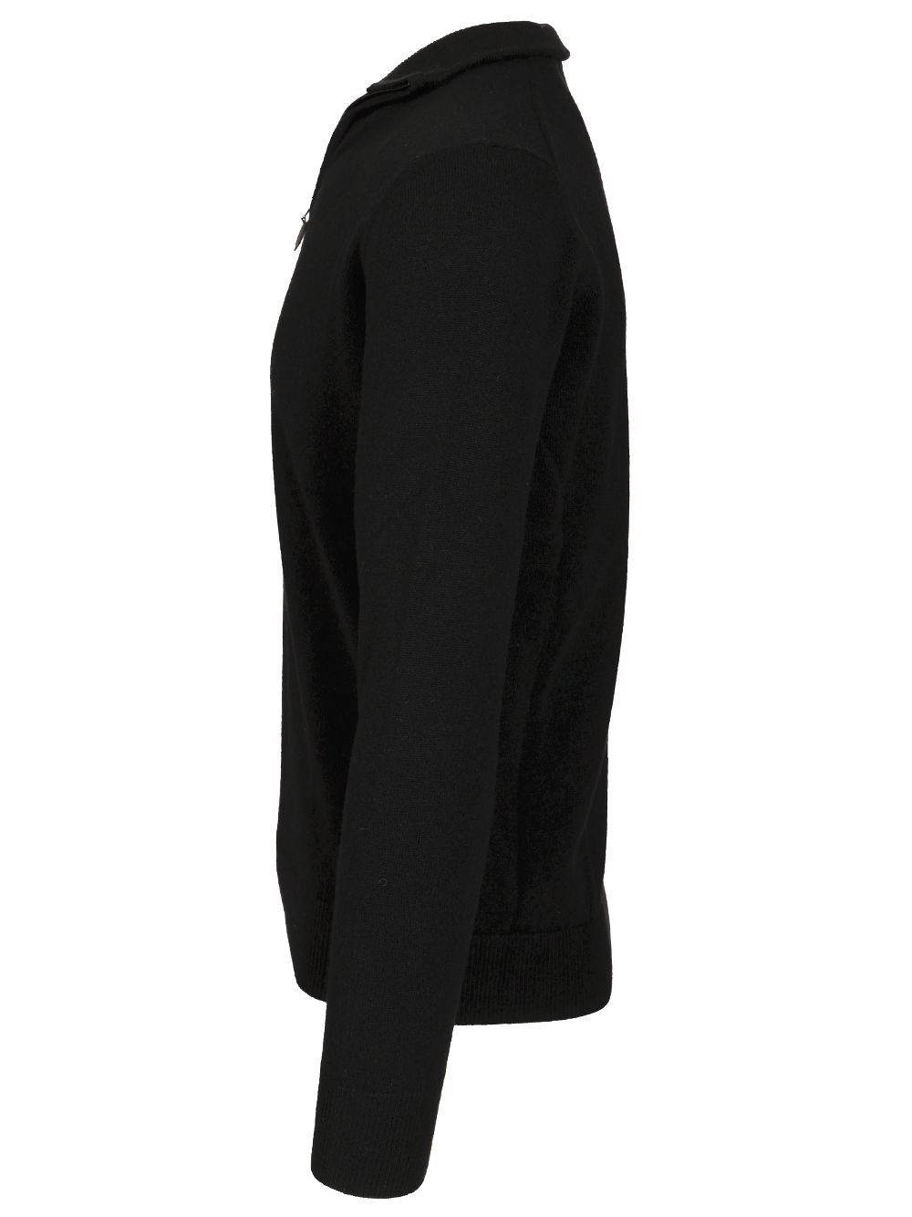 Al Duca D'Aosta Maglia Serafino In Cashmere Knitwear - Nero | d348ebc790ce51ca78467624bcb7fa5c2a16dd45