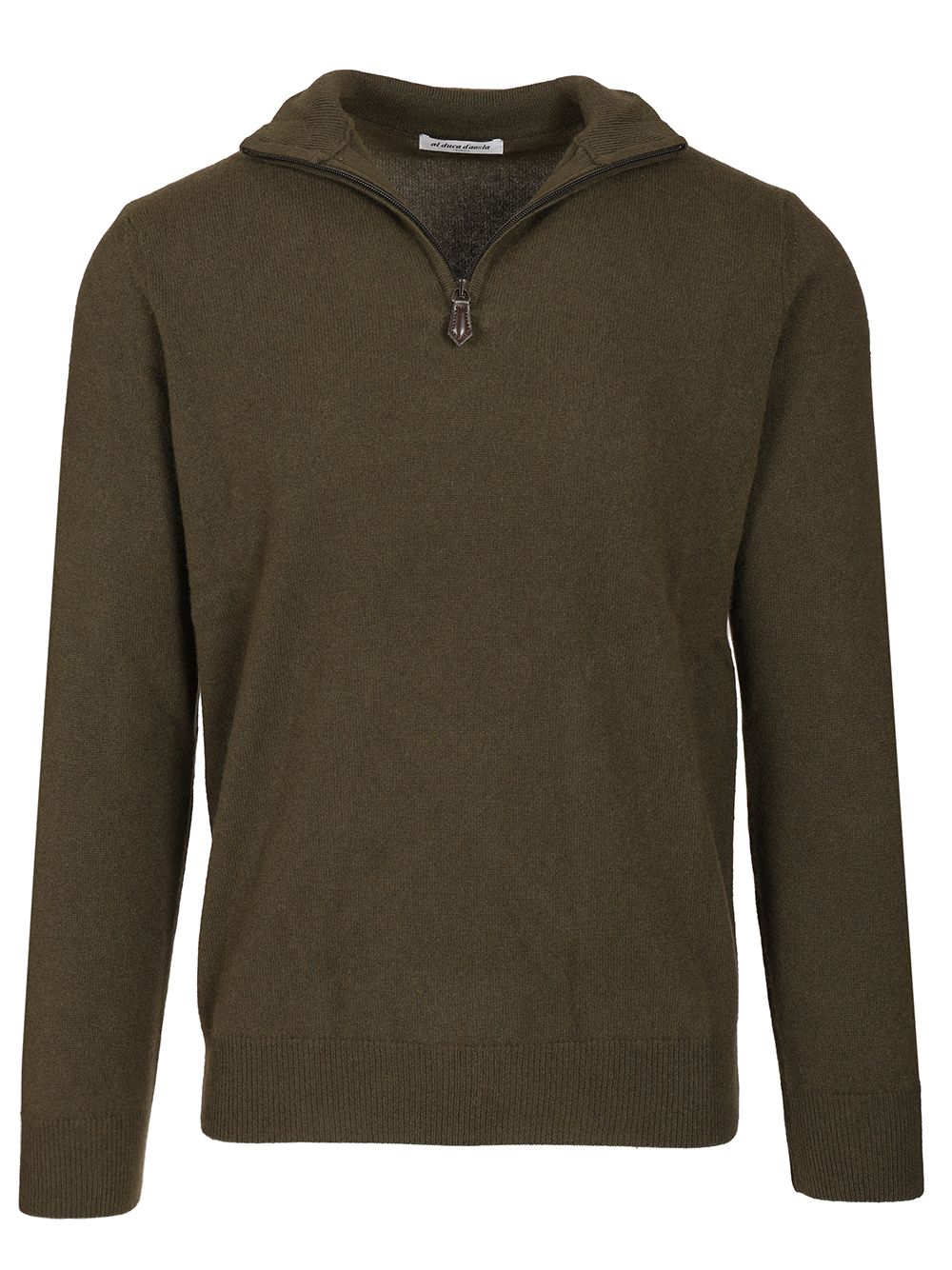 Al Duca D'Aosta Maglia Serafino In Cashmere Knitwear - Verde | 74781be8bbc50473d08d9fcdc10329bbedb03930