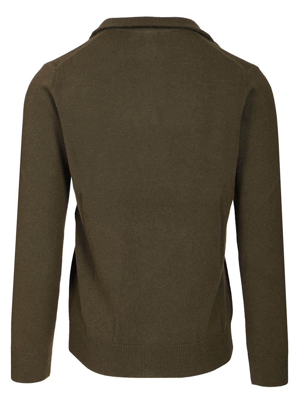 Al Duca D'Aosta Maglia Serafino In Cashmere Knitwear - Verde | 62d30593836d16322c7616d4111e1b590020dc3d