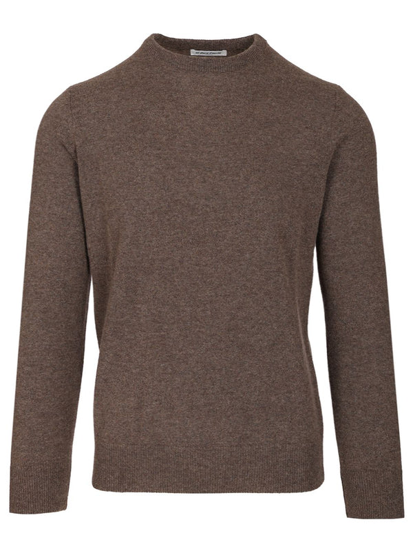 Maglione Girocollo Cashmere Maglieria Marrone