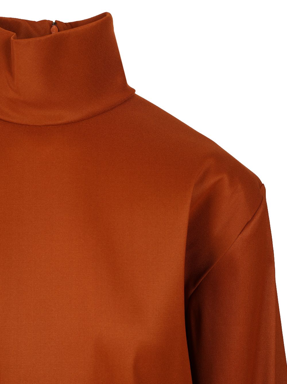 Saint Laurent Silk High-Neck Top Top - Marrone | 4c0232e2ccdfea66944216bc85bc6ccbca4cbe48