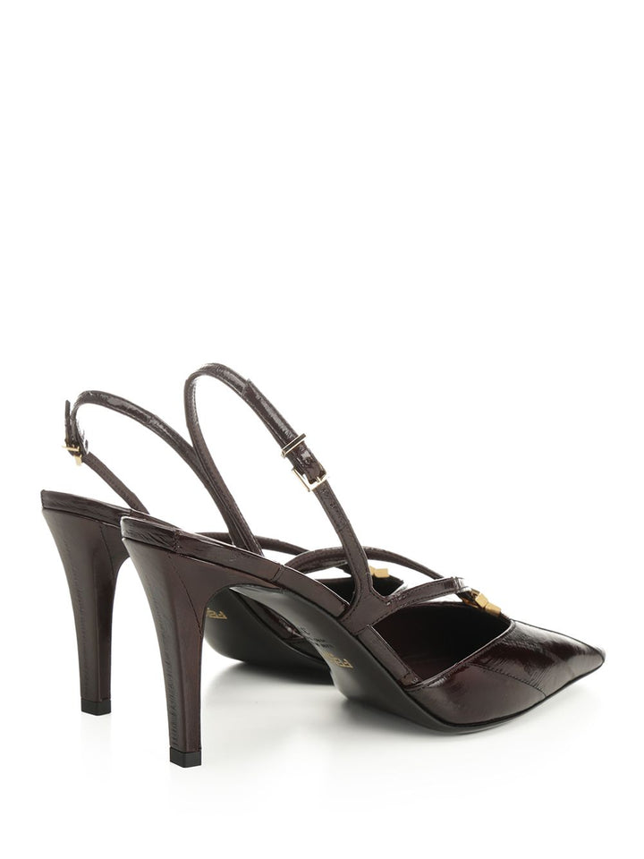 Fendi Ffold Decollete - Marrone | 7174ad685e2c3f2164524174409dff161a540d61