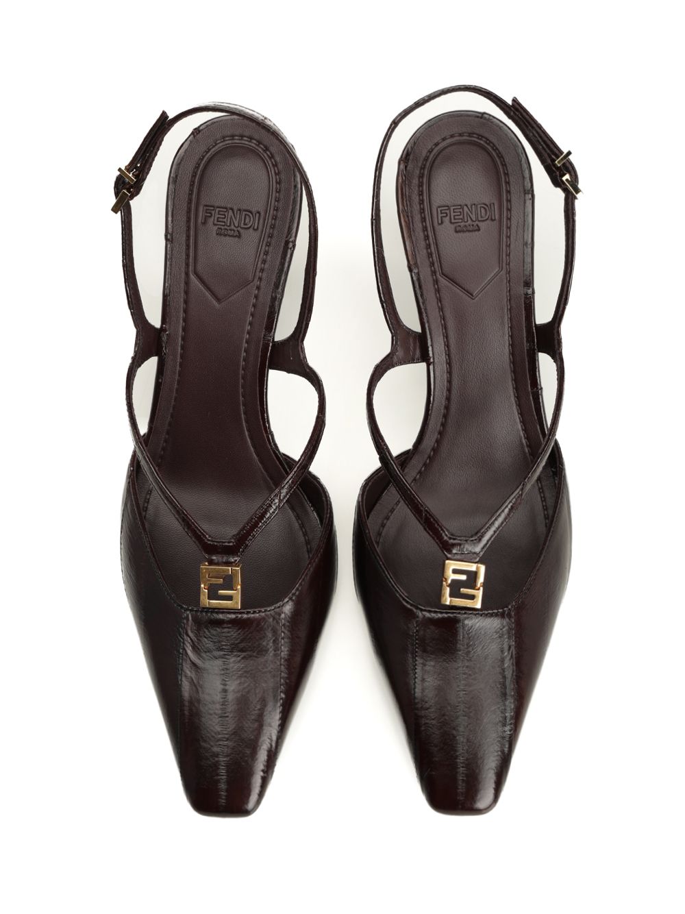 Fendi Ffold Decollete - Marrone | 0c01cbe2c380270b0bda6d02f63f825578b31176