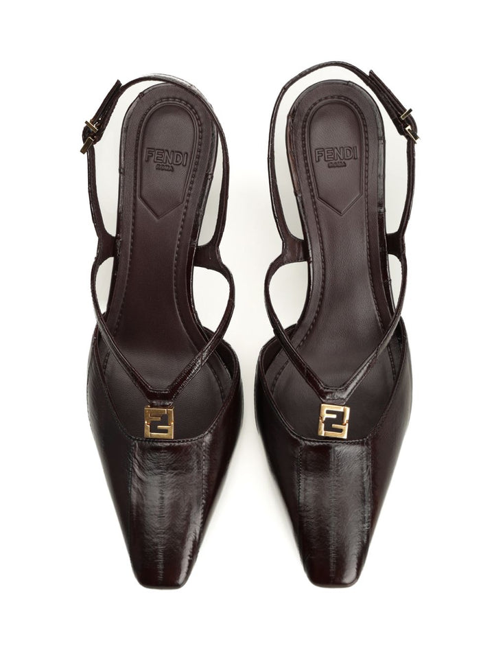 Fendi Ffold Decollete - Marrone | 0c01cbe2c380270b0bda6d02f63f825578b31176