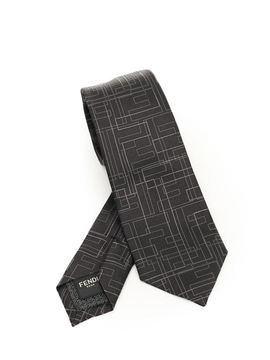 Jacquard Silk Tie Ties And Bow Ties Nero