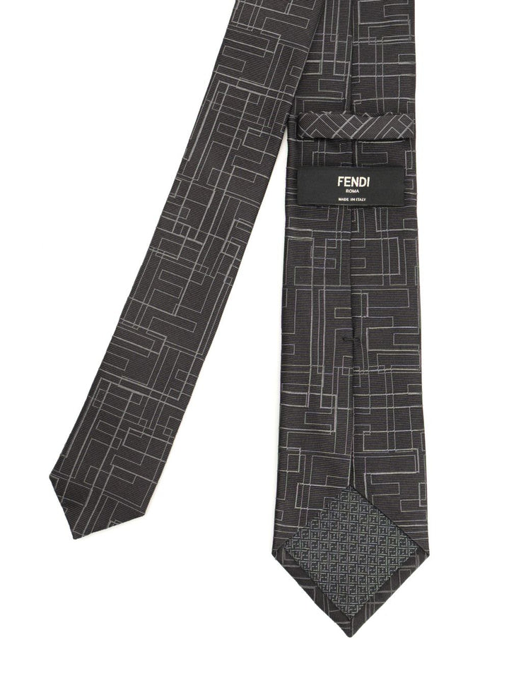 Fendi Jacquard Silk Tie Ties And Bow Ties - Nero | 80ace1dcbfd0f12df575be476b5f9f46130cc9d4