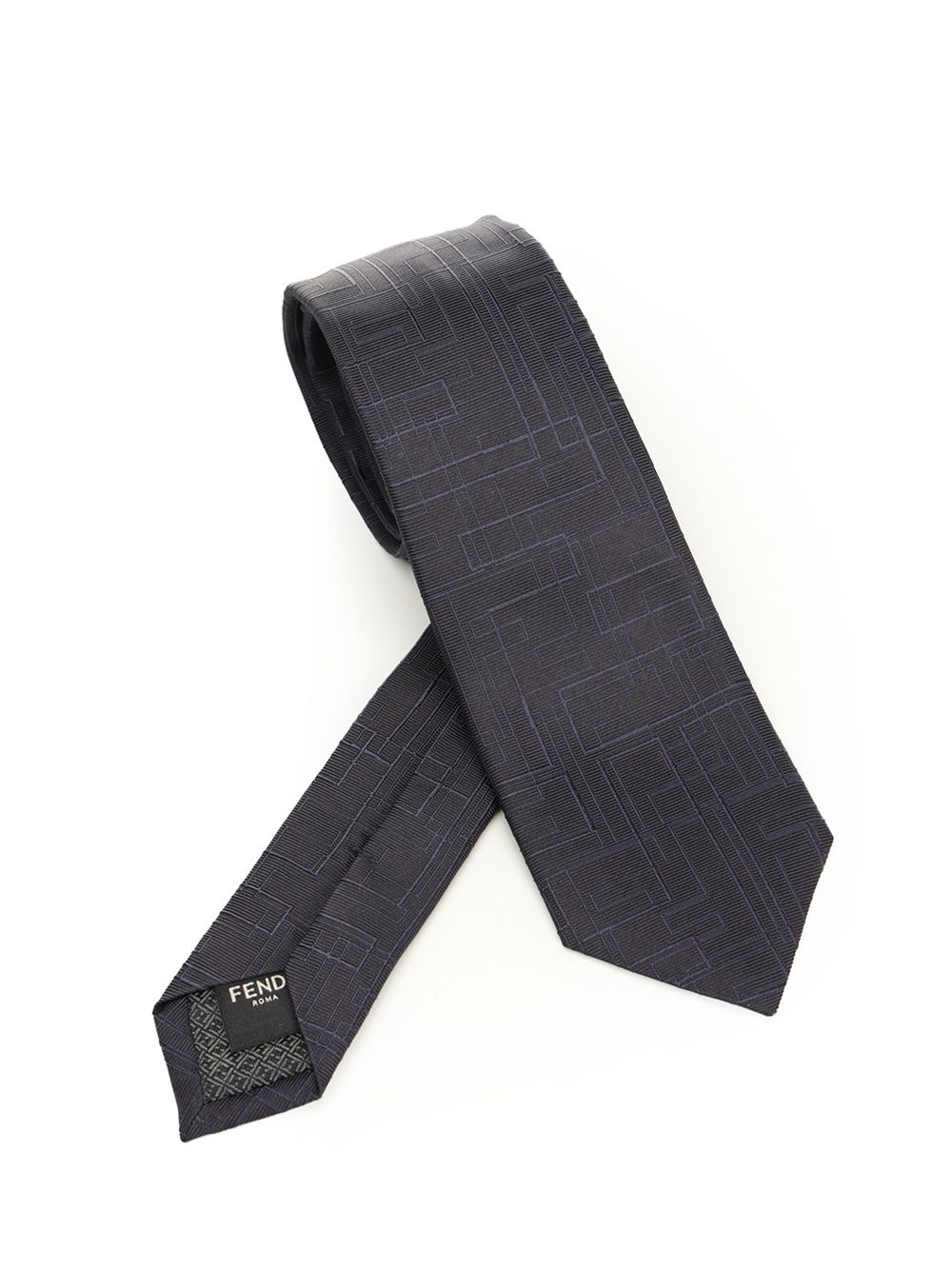 Fendi Jacquard Silk Tie Ties And Bow Ties - Blu | 858036603a9597c0c45e371cd5b1d3fd4a323c4f