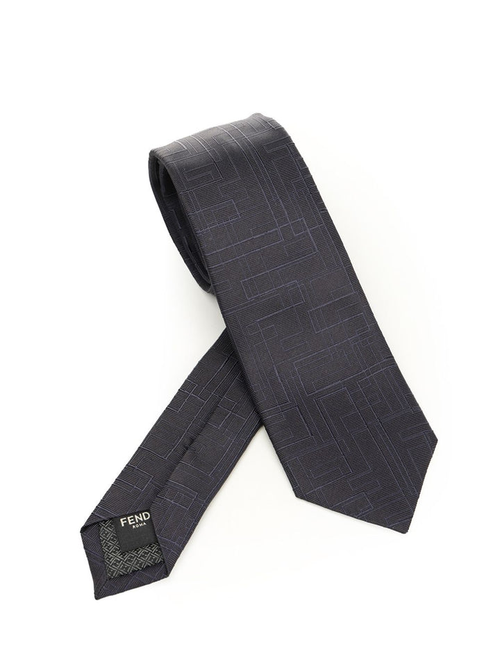 Fendi Jacquard Silk Tie Ties And Bow Ties - Blu | 858036603a9597c0c45e371cd5b1d3fd4a323c4f
