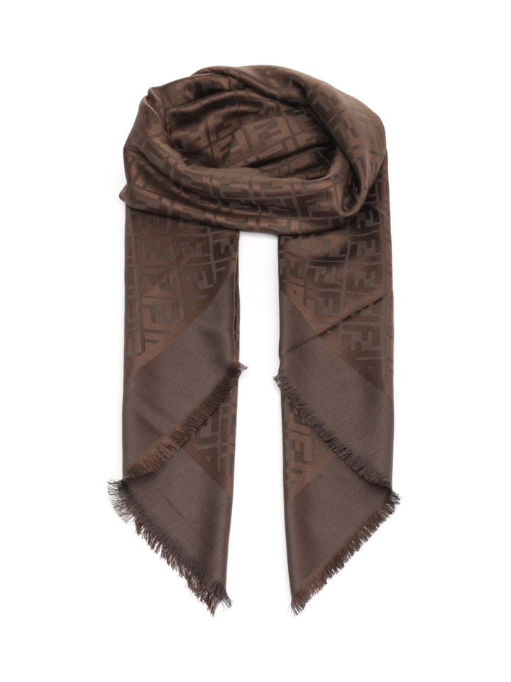 Fendi Ff Shawl Scarves And Foulards - Marrone | c8f5aa5e4ee4c49169eb46fa696588ae4df8eb07