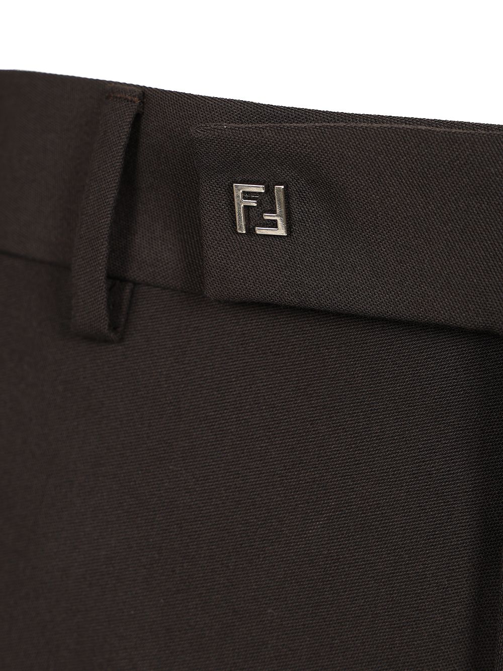 Fendi Wool Trousers - Marrone | e0f5dd63c70a10c8b9c89716709b58e5f6417fef