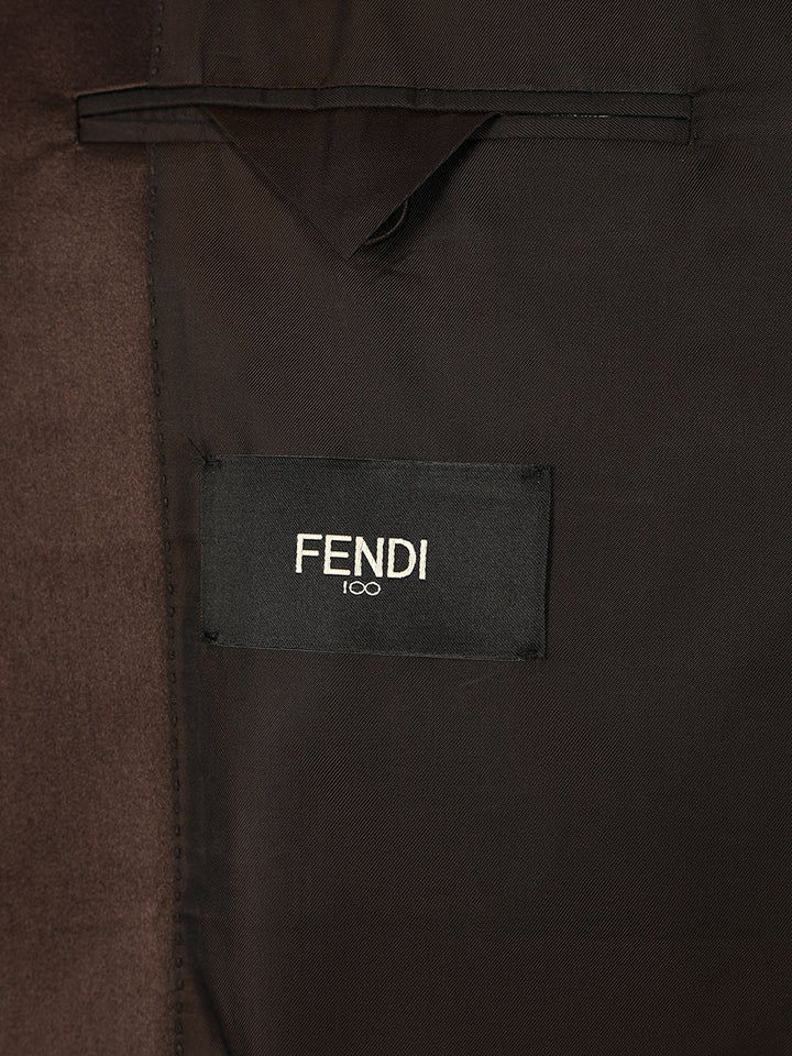Fendi Brown Wool Crepe Blazer Giacche - Marrone | 98ab6edf278b2bb3fe80567c0442a7c2ea53e7aa