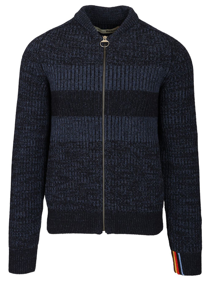 Barbour X Paul Smith Knitted Bomber Jacket Knitwear - Blu | 683d7a4089aea50472a0e89983df1e4e5601feac
