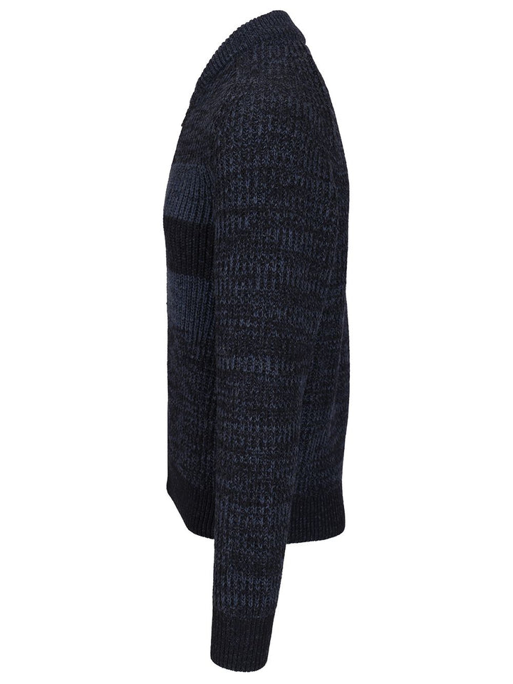 Barbour X Paul Smith Knitted Bomber Jacket Knitwear - Blu | 3561f5e299f44cd1cb1f97ccfb870bdbf2d68034