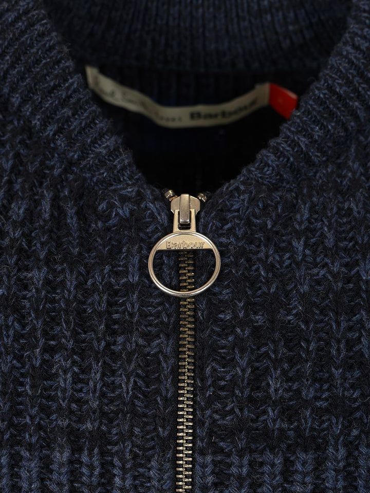Barbour X Paul Smith Knitted Bomber Jacket Knitwear - Blu | 34b56052768ce12319e28d9fb8e9ebd4dffdae9a