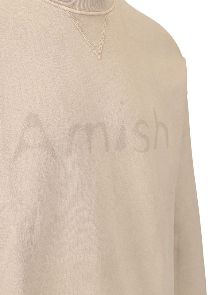 Amish Shadow Logo Cotton Sweatshirt Sweatshirts - Grey | 7659034ecacac97f6edc99035a4f7af7ff34ee0e