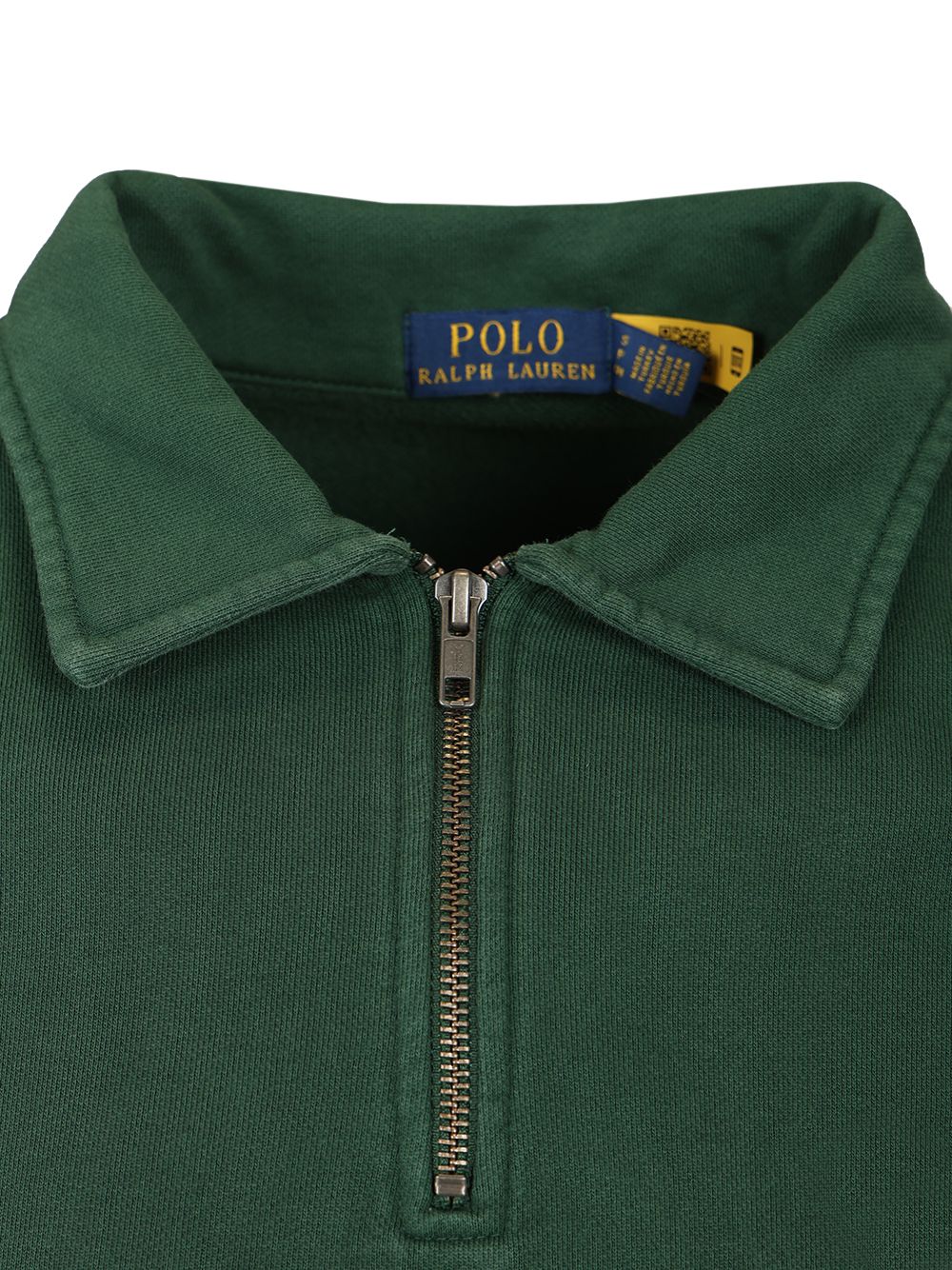 Polo Ralph Lauren Cotton Loopback Zip-Up Sweatshirt Knitwear - Verde | ee84036f40ccdb444f05d2ae66440adc3ce780bd