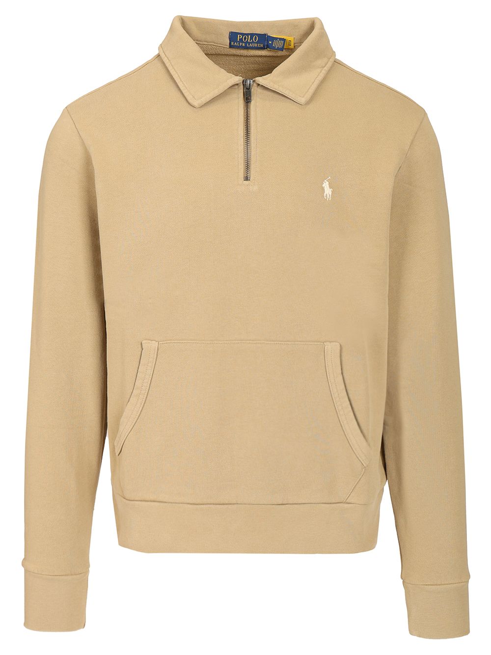 Polo Ralph Lauren Cotton Loopback Zip-Up Sweatshirt Knitwear - Beige | f4361a926fa00d11d4607132e20586cdf6c92697
