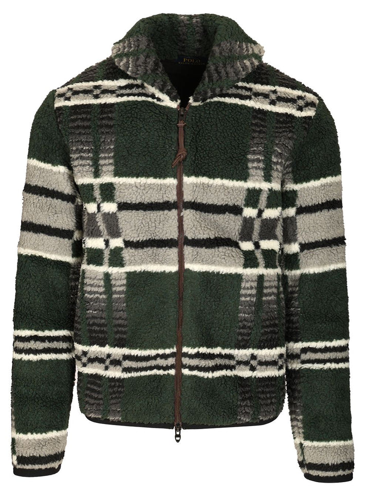 Polo Ralph Lauren Geometric Print Fleece Jacket - Canadian Blanket Giacche - Verde | cf4aa95eb975c5db8725dd33bd3c8643e2ce1970