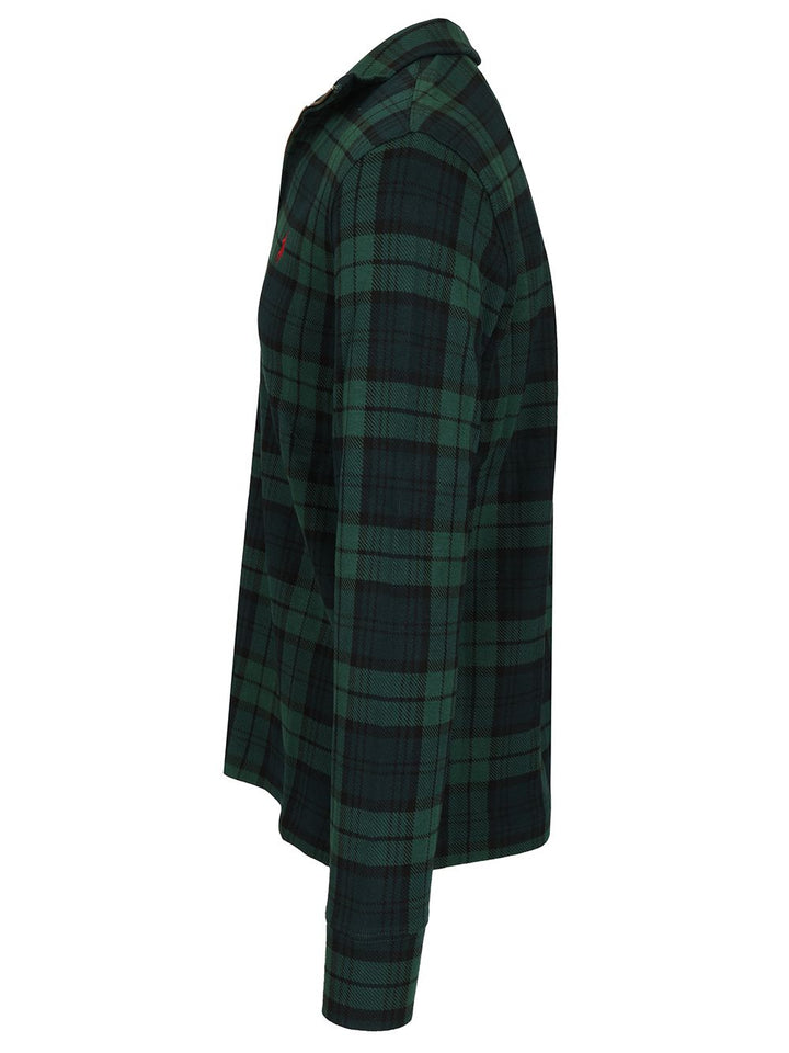 Polo Ralph Lauren Black Watch Cotton Polo Shirt Sweatshirts - Verde | 64f52e181223f258c1af2b62452b0a1df726effc