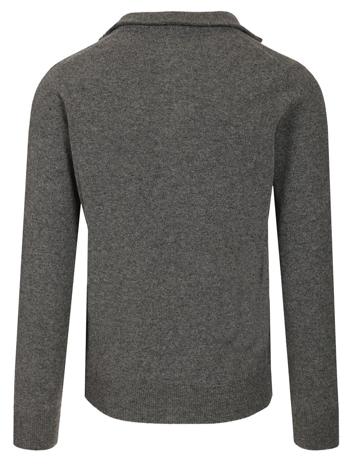 Al Duca D'Aosta Maglia Serafino In Cashmere Knitwear - Marrone | 1d0ec8bc939a1b36e39234fbbed073913f20ca5b