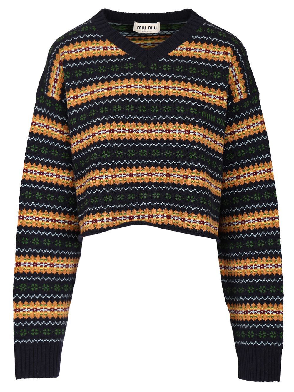 Miu Miu Wool Sweater Knitwear - Blu | b1a7eedb6aea9749659f168c329a618bfd748b5f