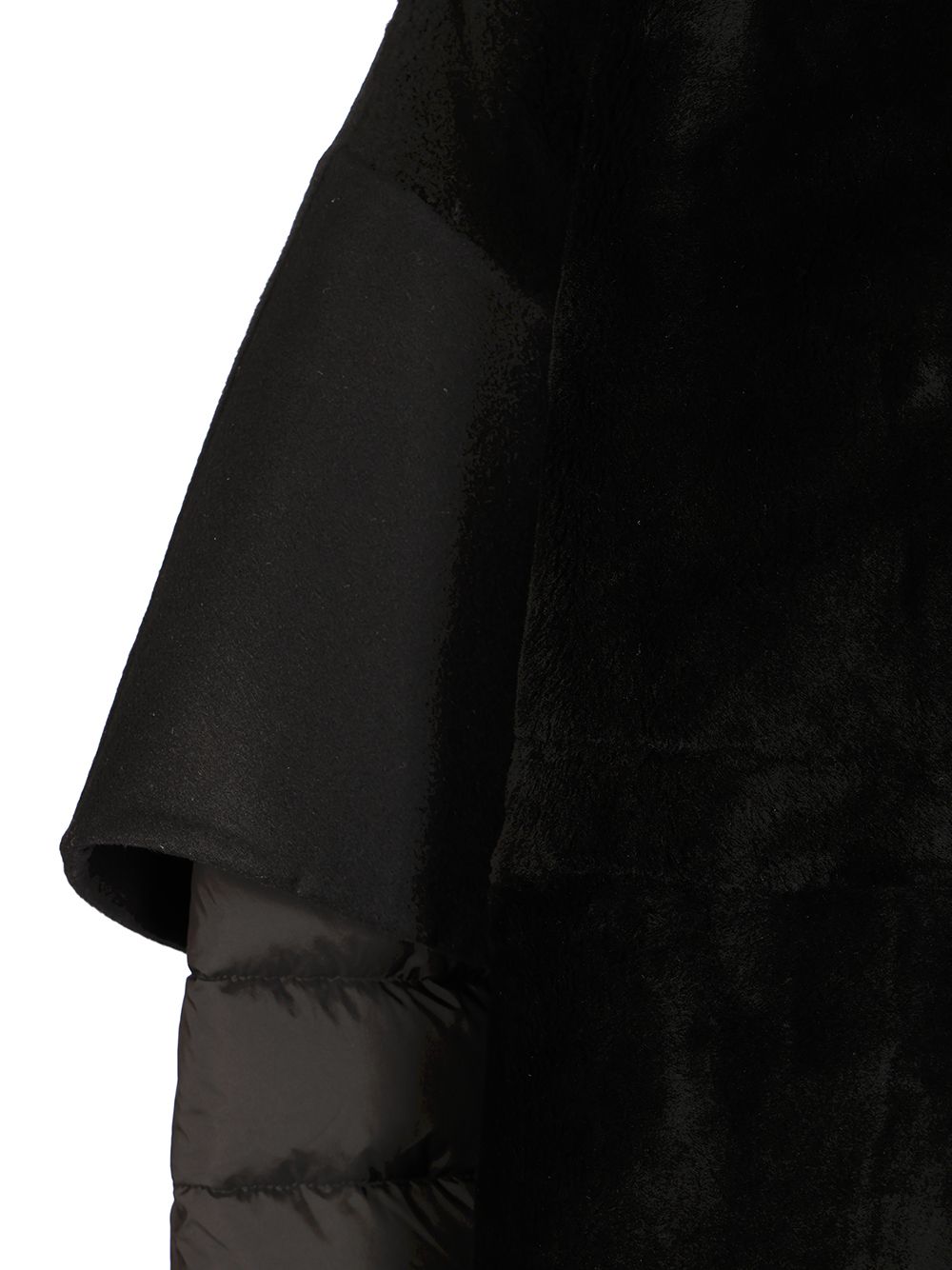 Moorer Raja Shearling Cape Coats - Nero | a319c264e09ac30f14c63fbd5cd95248b53ebe2b