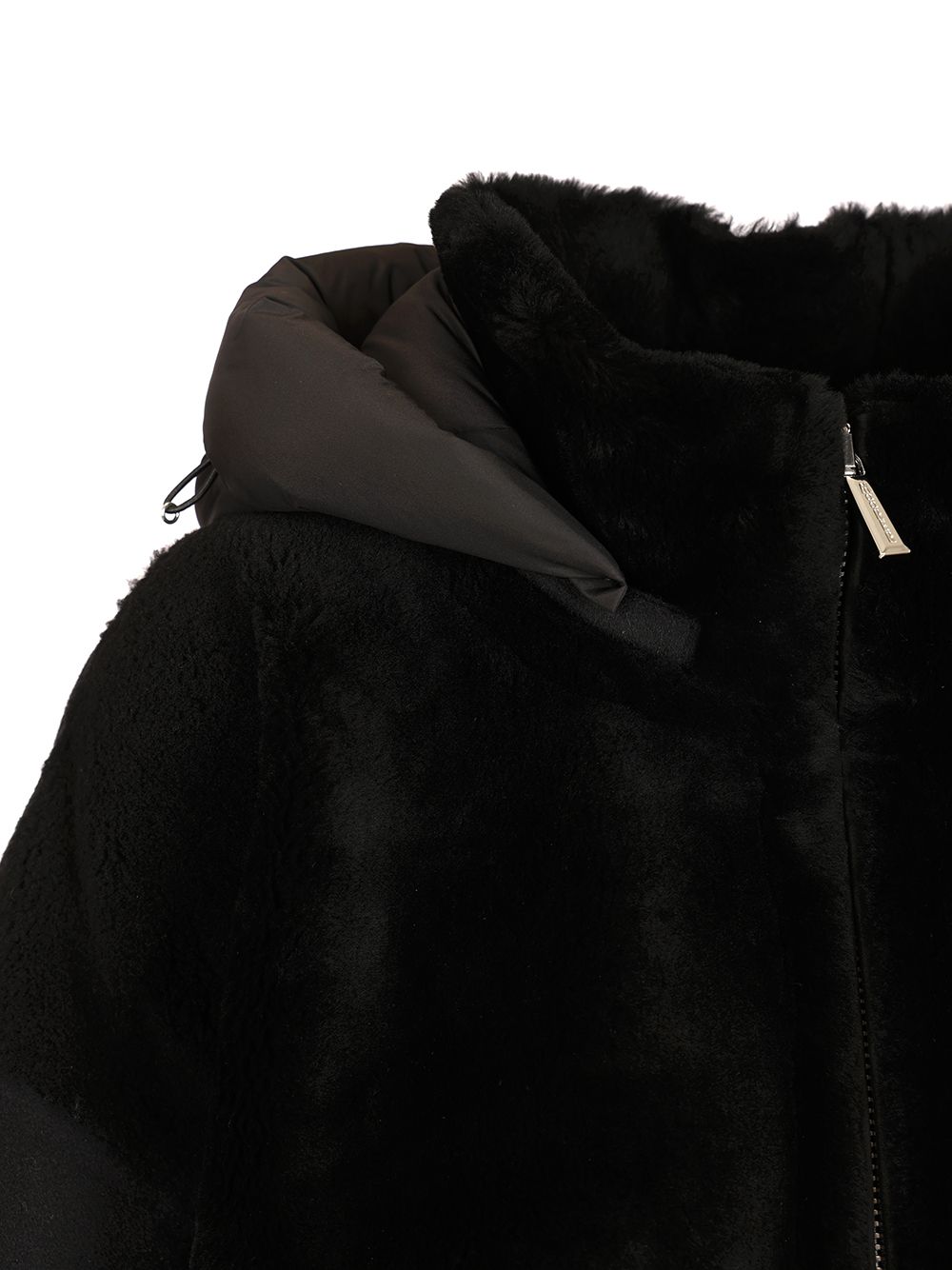 Moorer Raja Shearling Cape Coats - Nero | a0ca9c8c33a8222c7aa959a6bd208a96ed3ca210