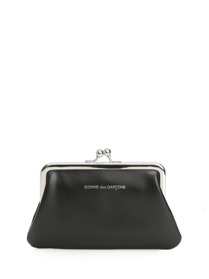 Comme Des Garcons Wallet Kiss Clasp Clutches - Nero | e6a105462d9fcd8916d6ca8ed9084243cab75623