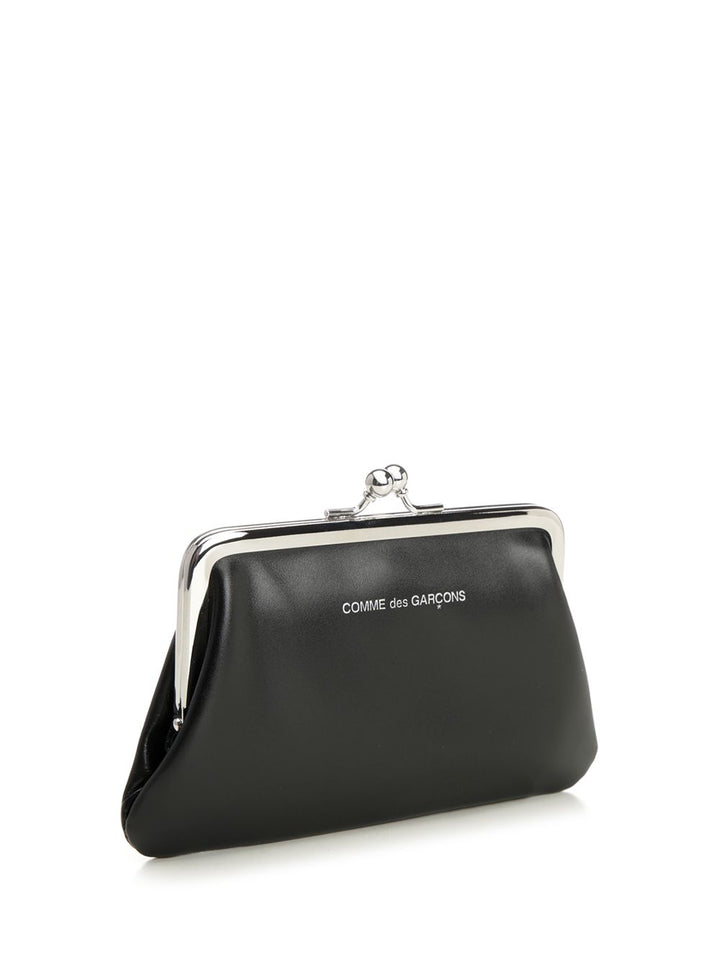 Comme Des Garcons Wallet Kiss Clasp Clutches - Nero | 353b05f5681d6e4294d8c5ecd73ace9a06139dd0