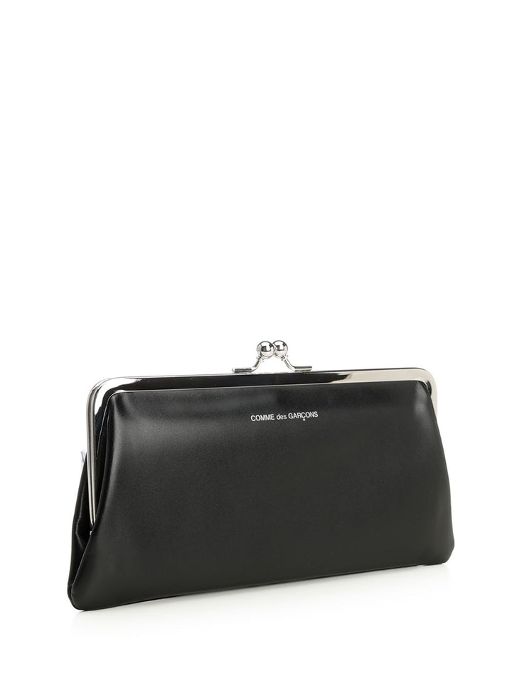 Comme Des Garcons Wallet Large Wallet With Kiss Closure Clutches - Nero | 0e37d61f1608383d2c638e8032c7f81feed51057