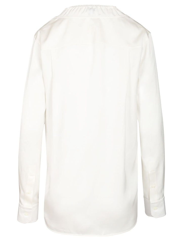 Loewe Silk Satin Blouse Shirts - Bianco | 92fe2ca10dd900eec2009140f1db7380b1a1b141