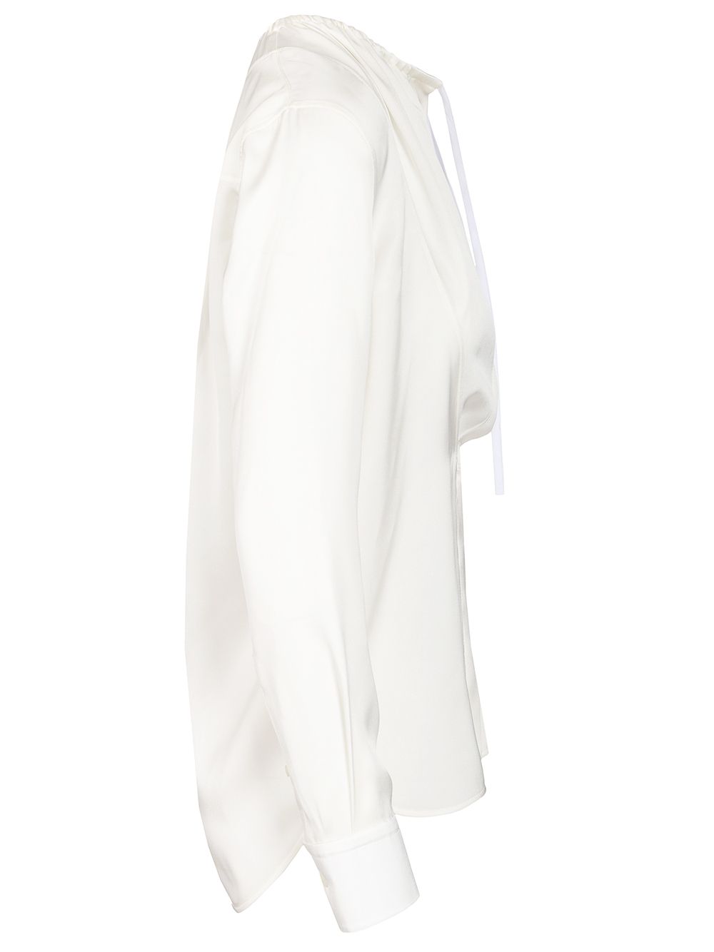 Loewe Silk Satin Blouse Shirts - Bianco | 4869ca9255f7f8911e4c9042c7305db987cc2830