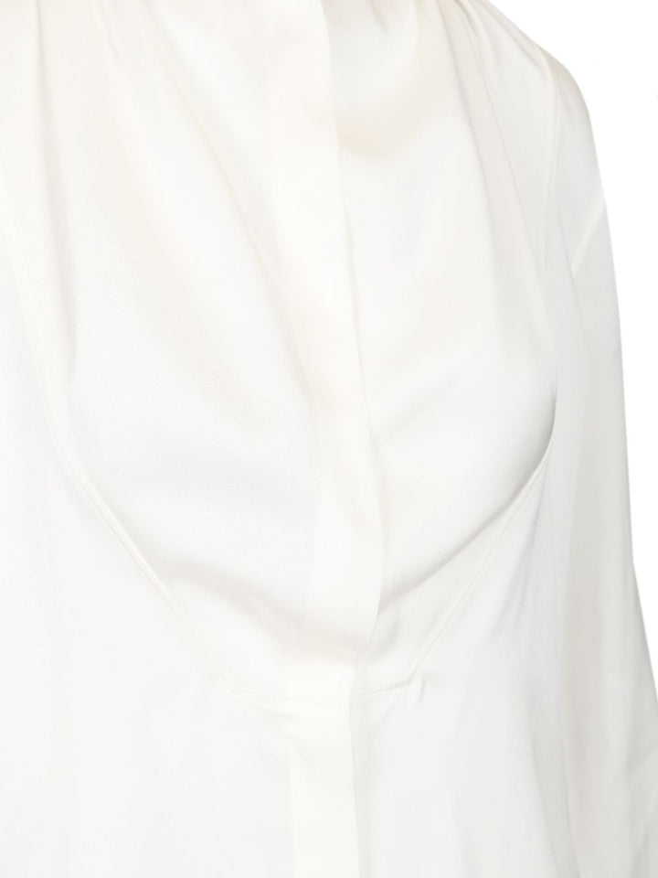 Loewe Silk Satin Blouse Shirts - Bianco | 85b474621c18d17fb5bc34a9df7153dbe26cc2d7