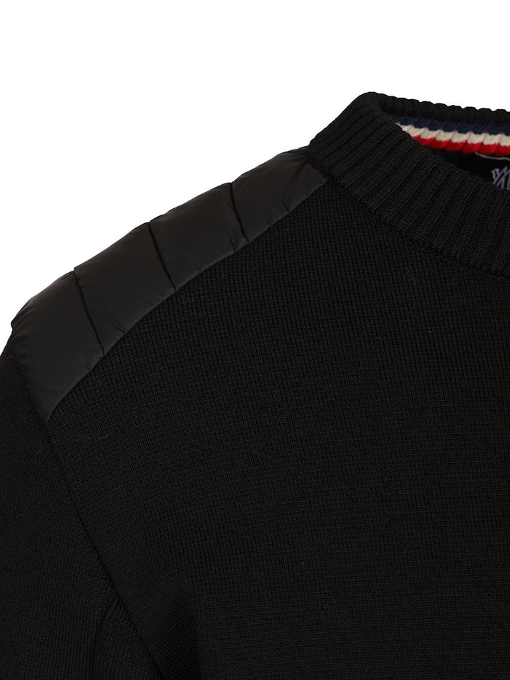 Moncler Grenoble Crew Neck Sweater Knitwear - Nero | 7b79827eeb41b574fcf4a08ee62b667b2de5b104