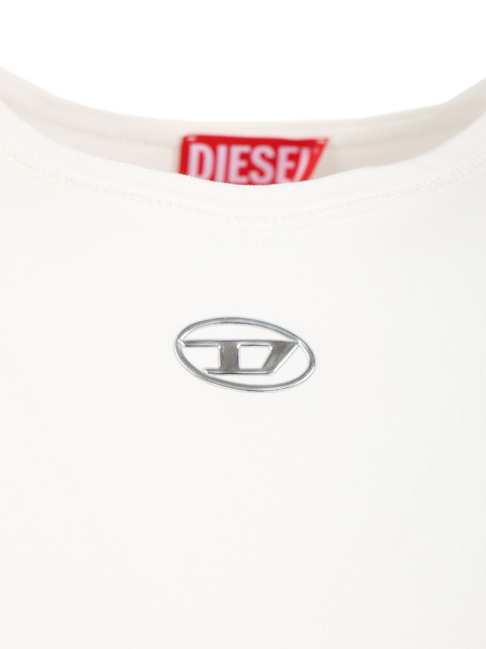 Diesel Slim Fit  Stretch T-Shirt - Bianco | a86cdb595e5a3f67519759cb14e646b34e18710d