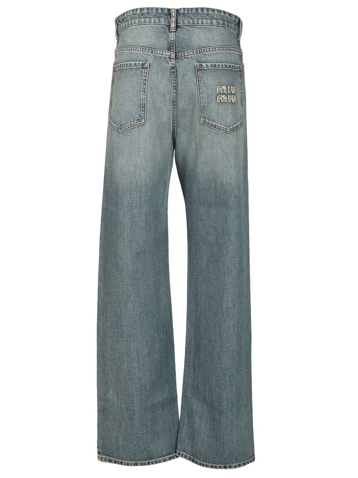Miu Miu 5-Pocket Jeans - Blu | 672d225add3f24540cfb322846c61d34fc0c1cf7