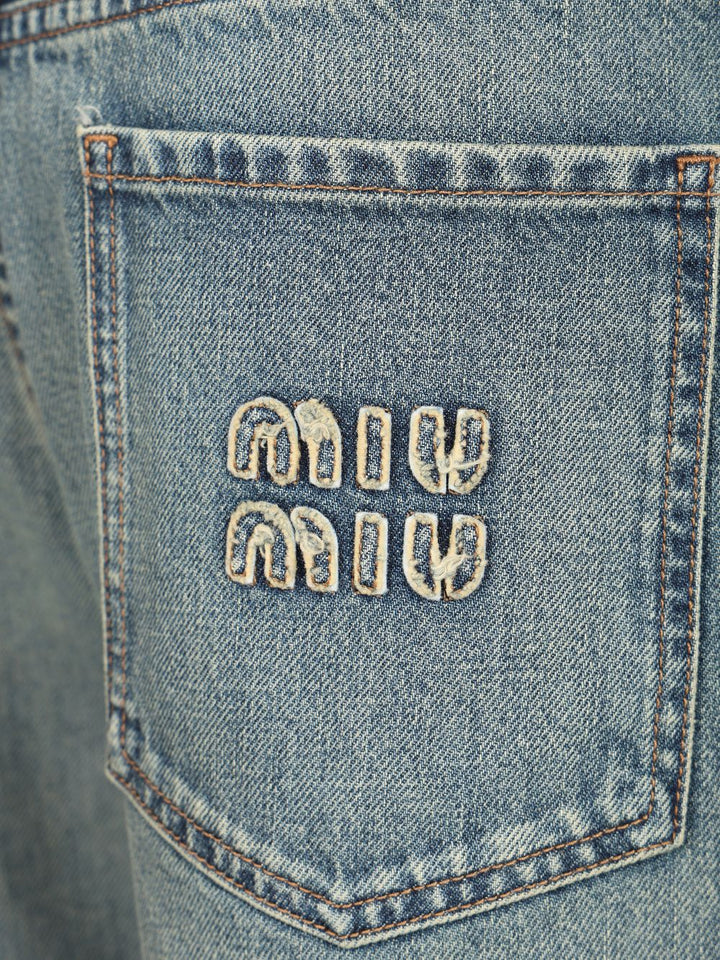 Miu Miu 5-Pocket Jeans - Blu | a129c31255f82cc7f6e63959e6dc12b1aefd376e