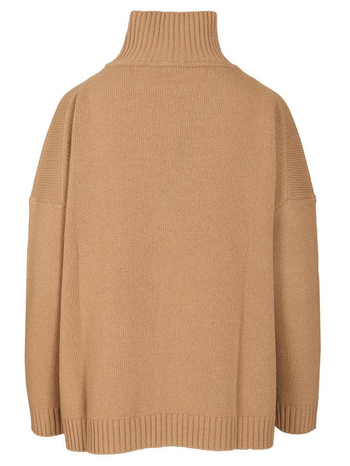 Weekend Max Mara Wool Turtleneck Sweater Knitwear - Marrone | da4ae28012859ad748231f681bb6ce6b71213402