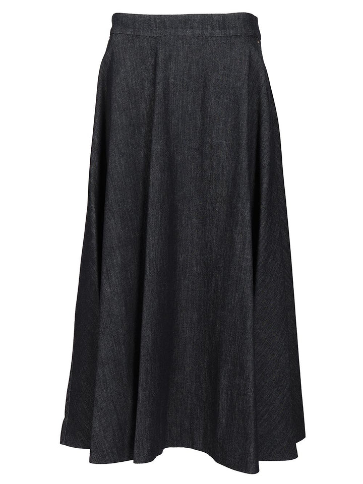 'S Max Mara Flared Denim Skirt Gonne - Blu | 2b5c74476c2518c09de4bfee5854fdd8e782a1f4