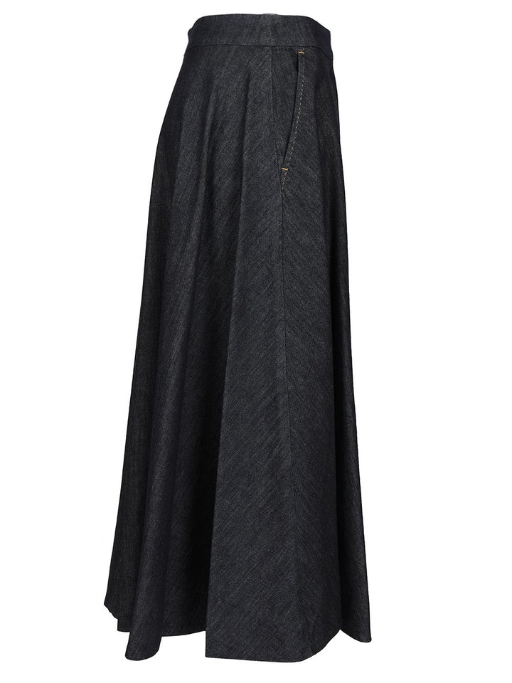 'S Max Mara Flared Denim Skirt Gonne - Blu | c7cee621f757c5d8ee6892352deb88961e13b503