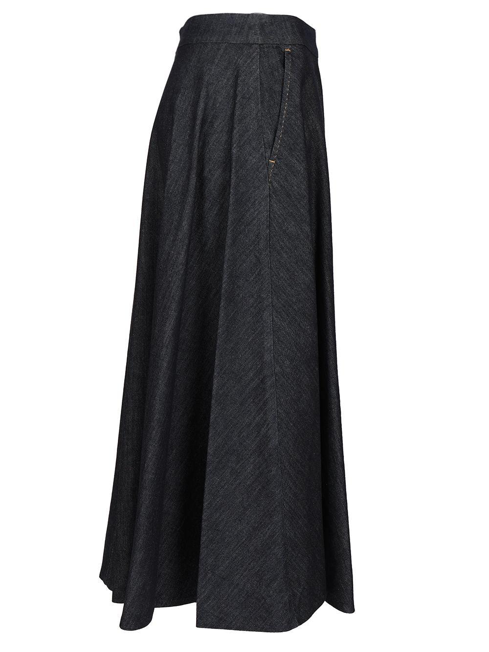 'S Max Mara Flared Denim Skirt Gonne - Blu | c7cee621f757c5d8ee6892352deb88961e13b503