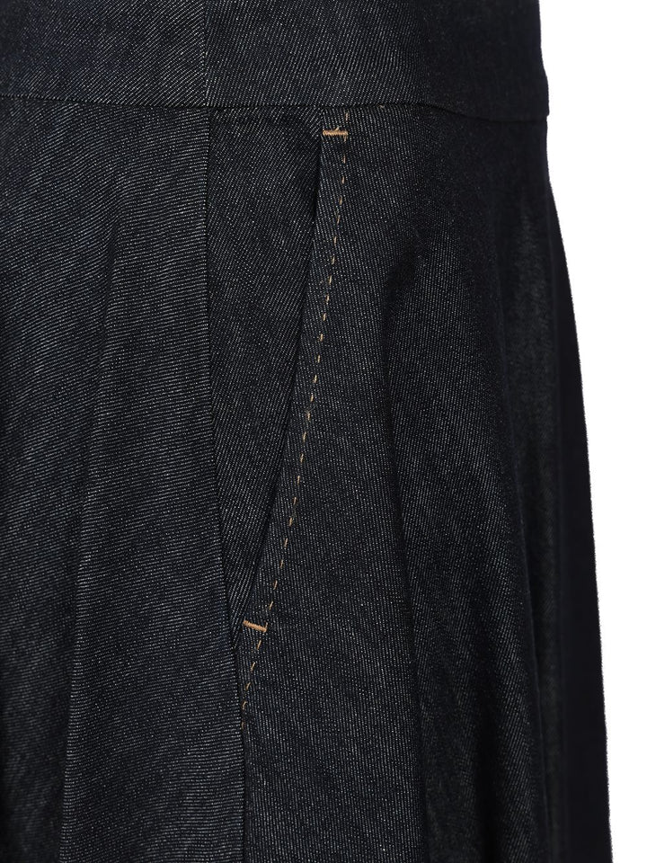 'S Max Mara Flared Denim Skirt Gonne - Blu | 0adf1e00b67adc51c49927cfdfc31912d34ca070