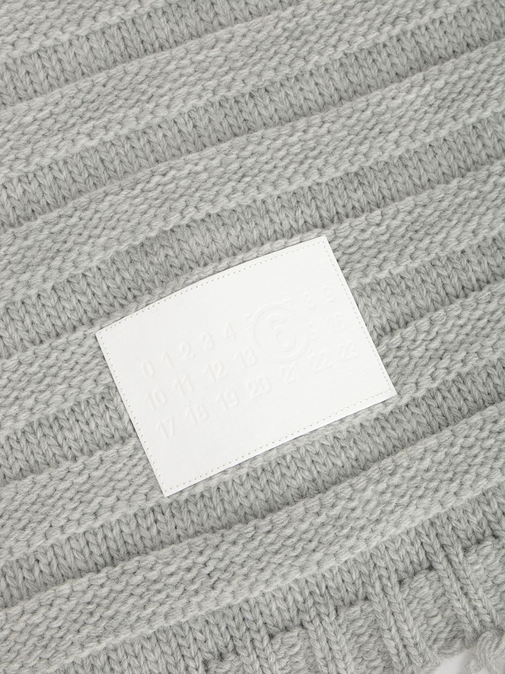 Mm6 Maison Margiela Wool Blend Scarf Scarves And Foulards - Grey | f8a49b8cb3feb0632dbbe94a307972f230ba347a